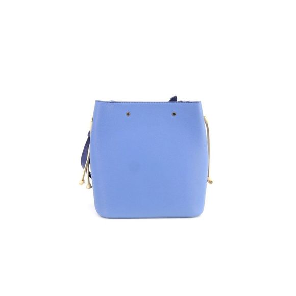 Lock Me Bucket Taurillon Leather Blue Jean Silver 2way Semi - Picture 2 of 7